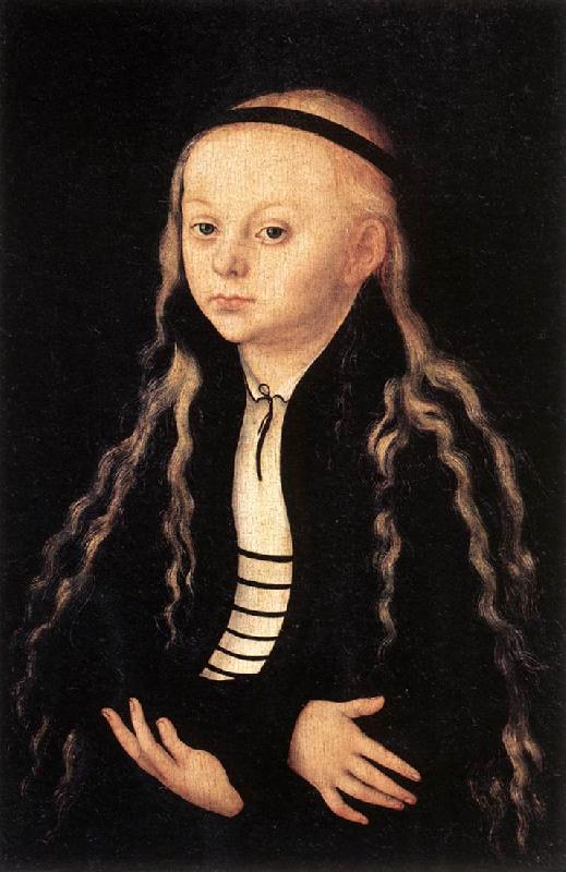 CRANACH, Lucas the Elder Portrait of a Young Girl khk Sweden oil painting art